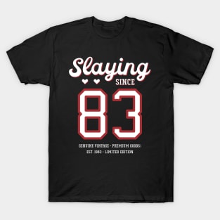 37th Birthday Gift Slaying Since 1983 T-Shirt